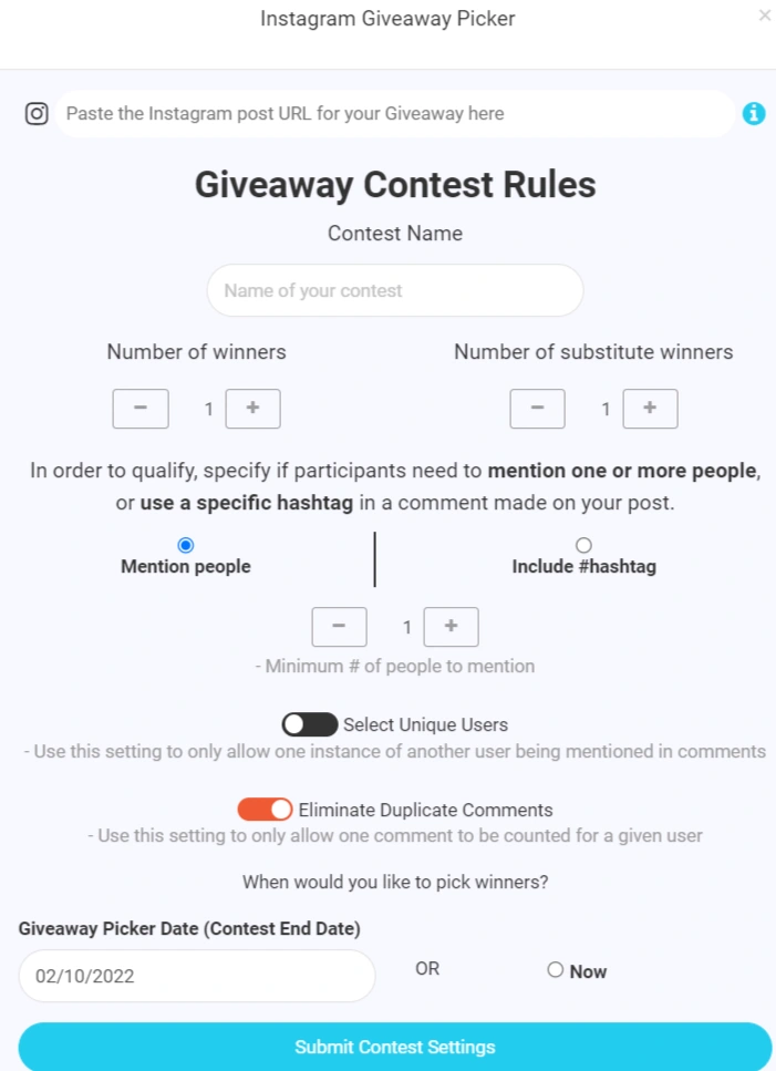 instagram giveaway picker of aigrow