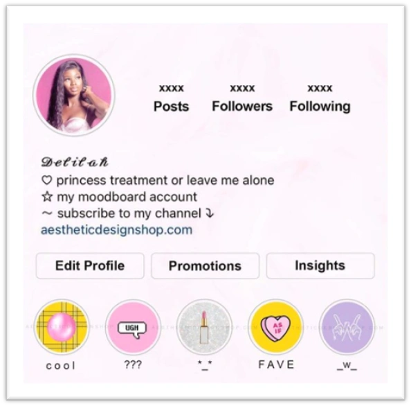 instagram bio aestetic