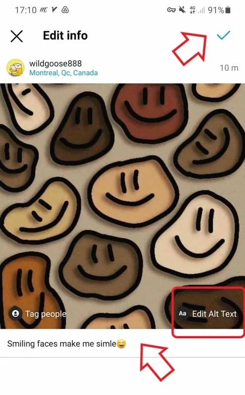 edit Instagram posts