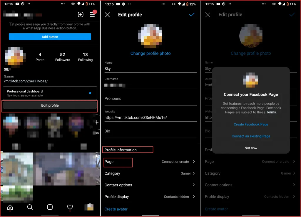 add location to instagram profile