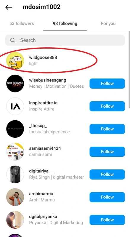 Check others's following list to see who unfollowed

