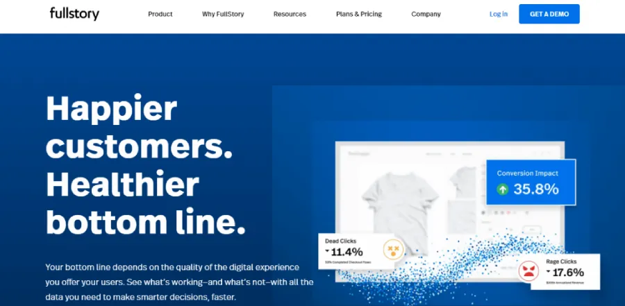 Fullstory Landing Page