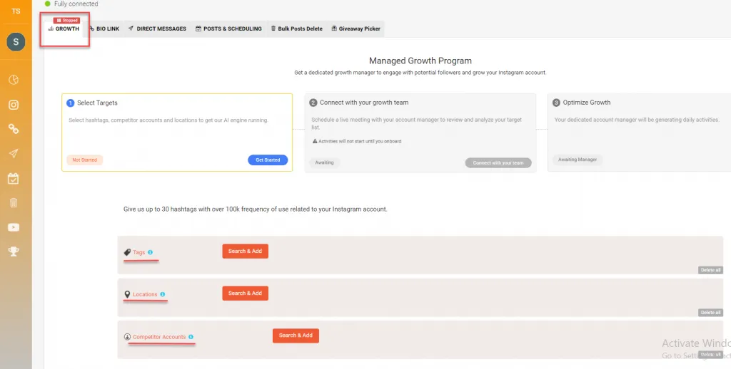 target Instagram users with AiGrow