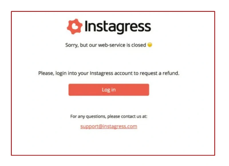instagress homepage