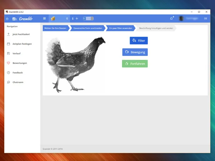 gramblr photo editing