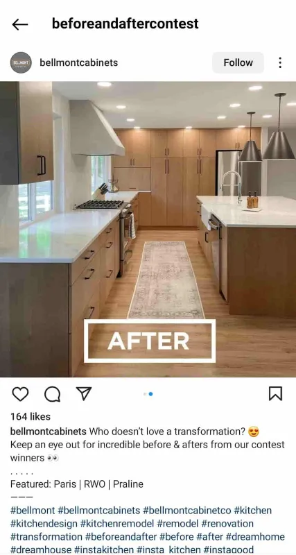 before and after giveaway idea