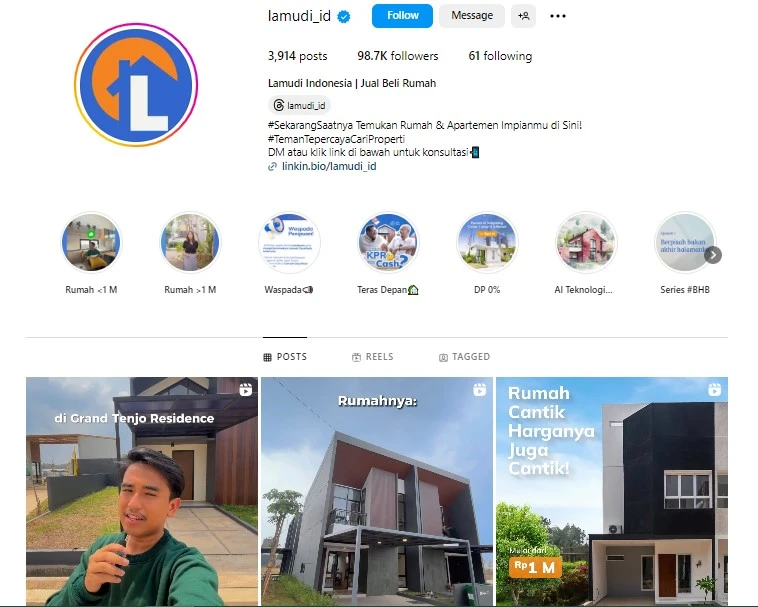 Lamudi Instagram profile