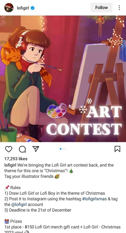 Themed-art contest on Instagram