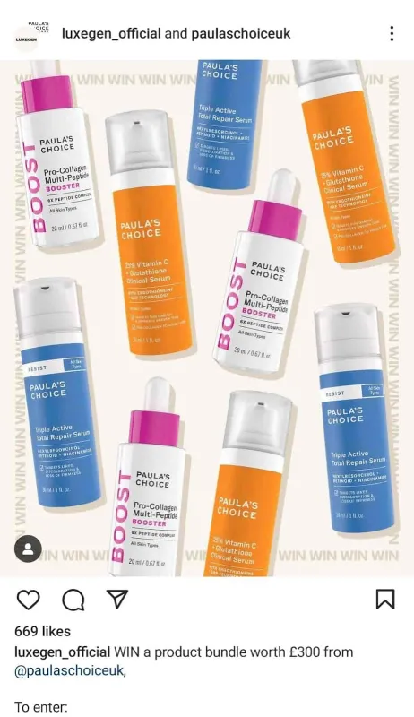 product bundle contest Instagram