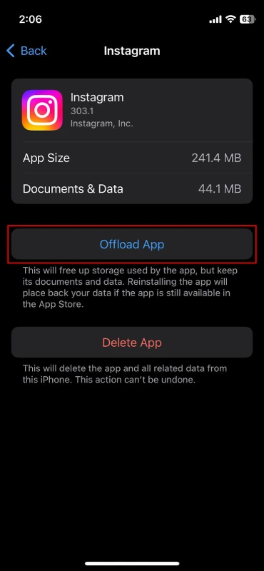offload app