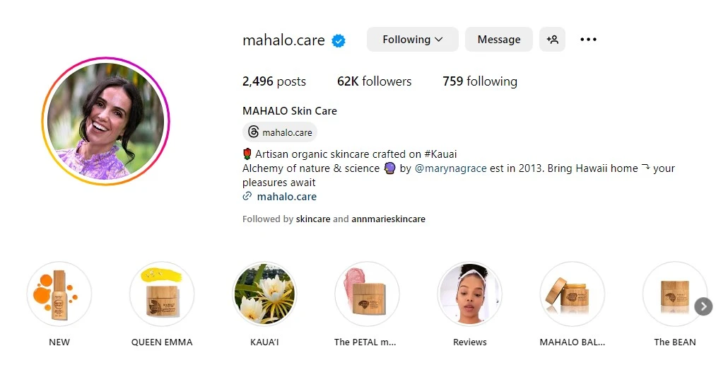 optimizing Instagram profile