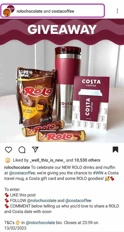 Giveaway collaboration