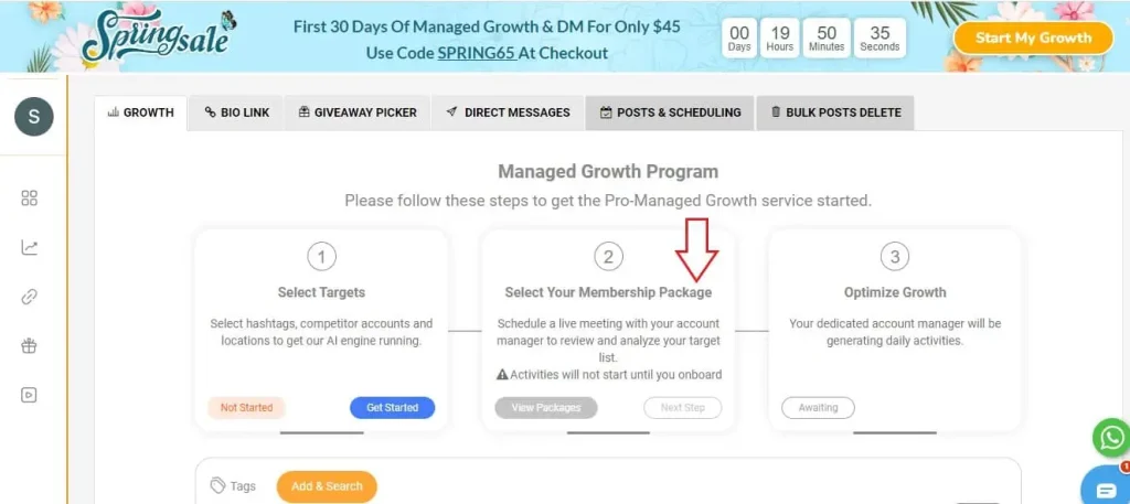 AiGrow managed growth plan
