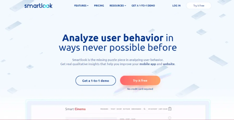 Smartlook Landing Page