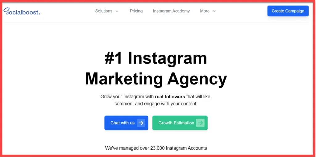 Social Boost homepage