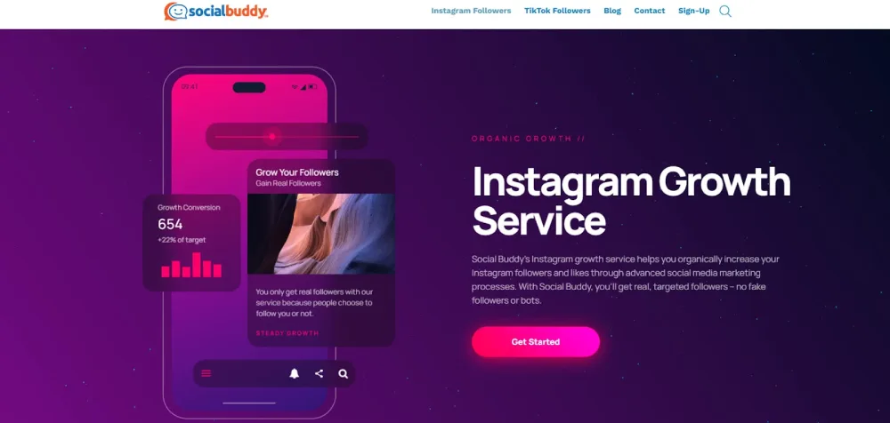 Social Buddy homepage