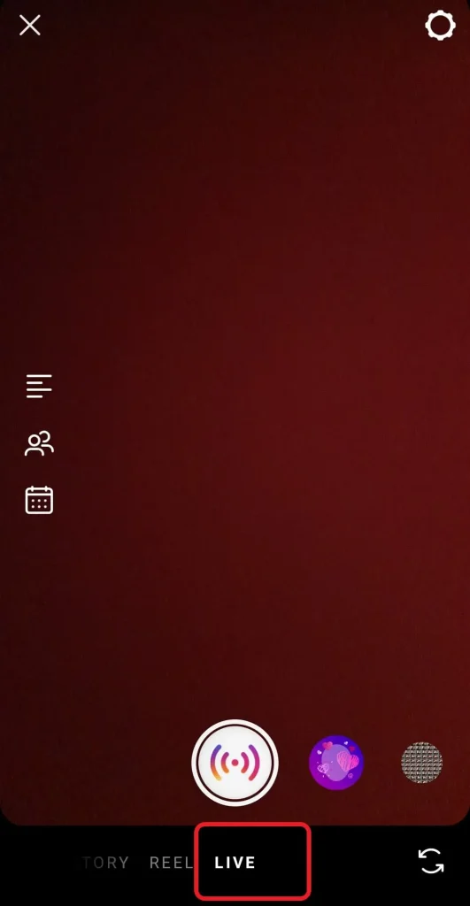 starting an Instagram live