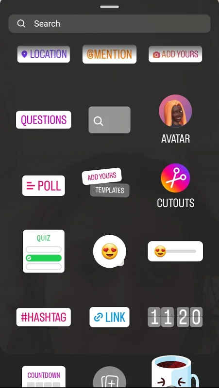 Instagram stories stickers
