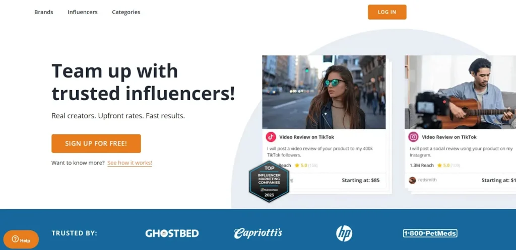 Intellifluence homepage