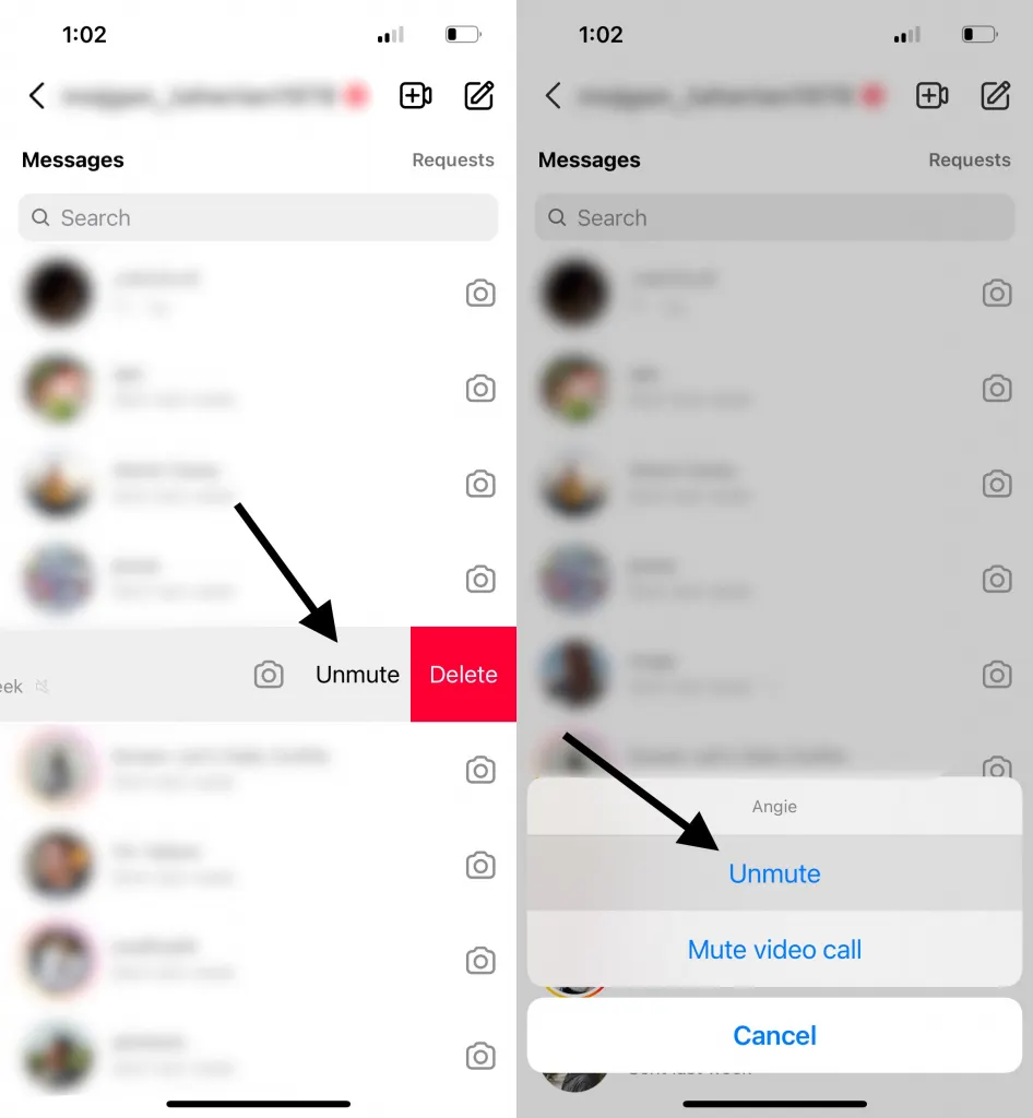 How To Take Someone Off Mute On Instagram Messages?