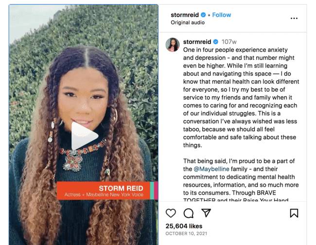 Maybelline's Official Spokesperson, Storm Reid