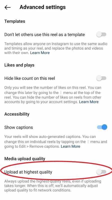 high-quality media on Instagram