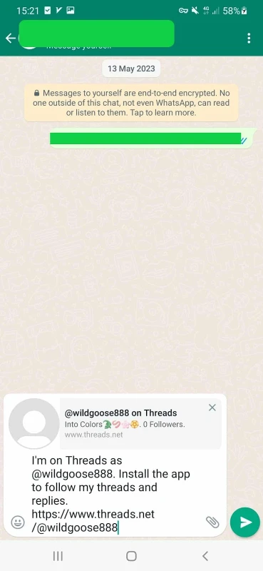 invite friends to threads via whatsapp