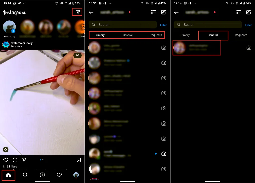 Instagram DMs on a business account