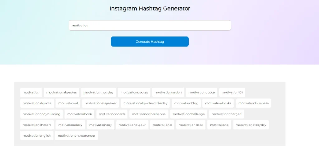 Aigrow Instagram hashtag generator