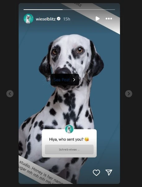 Instagram story idea for photography account