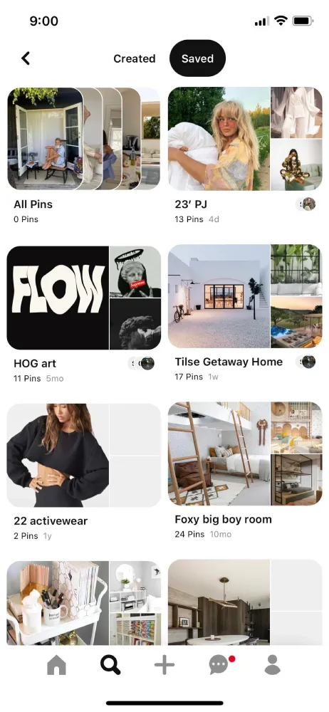 Organized Instagram Themed Boards