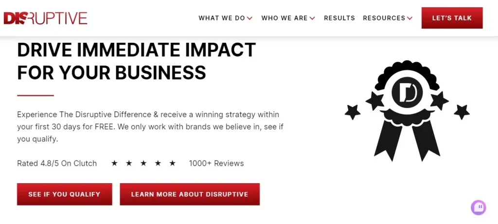 Disruptive advertising company