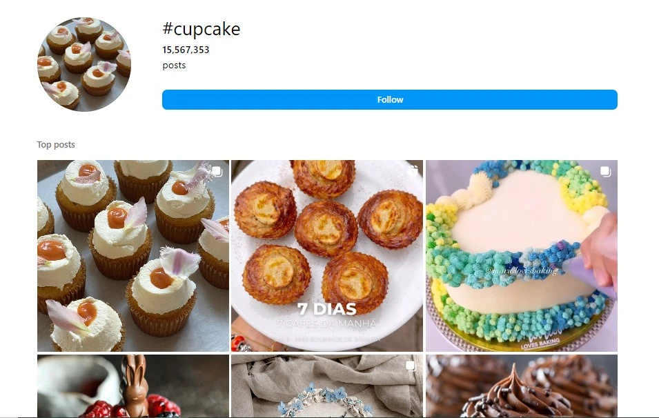 hashtag research on Instagram