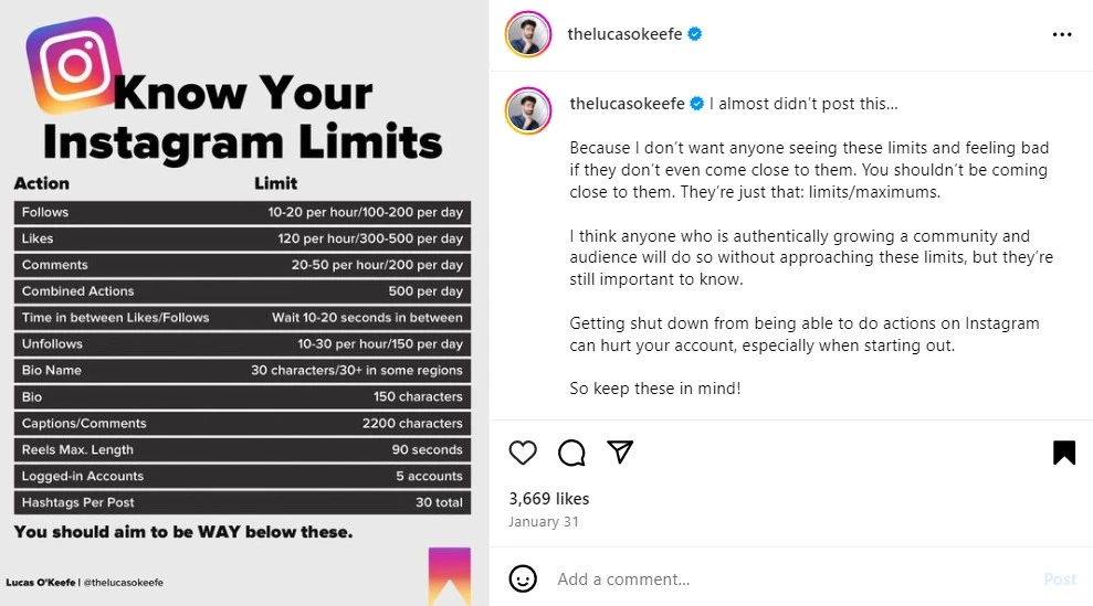 informative Instagram content