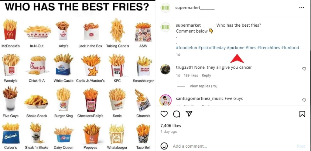 hashtags on Instagram