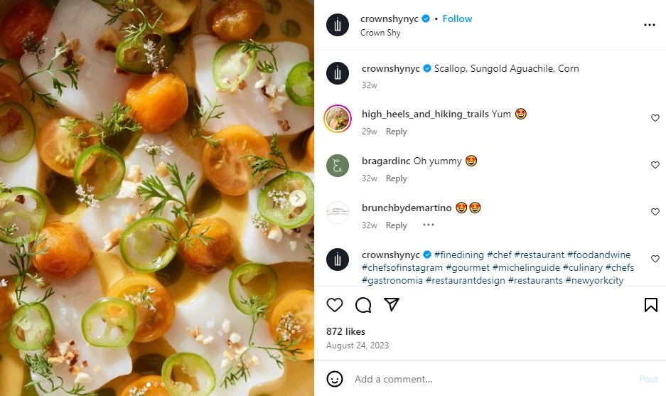 Power of visual content on IG