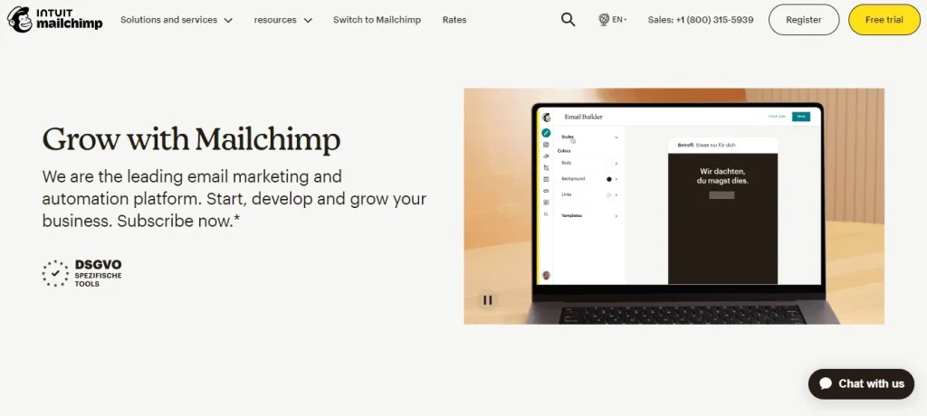 Mailchimp email marketing platform