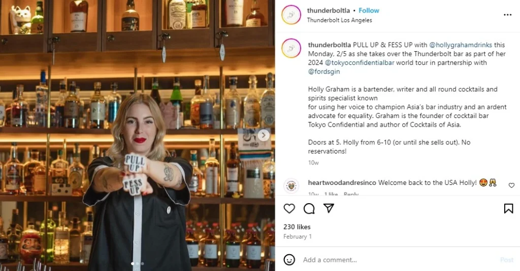 promoting upcoming events on Instagram