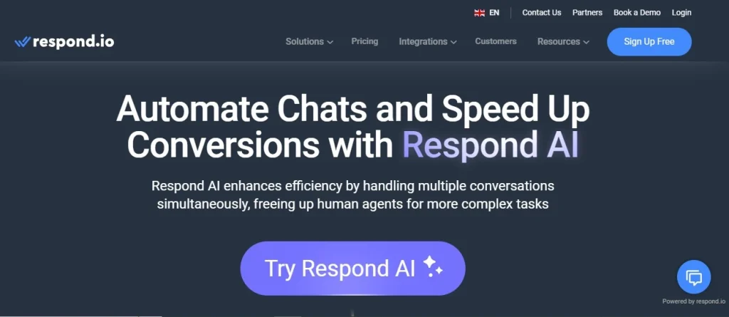 respond.io automation tool for Instagram