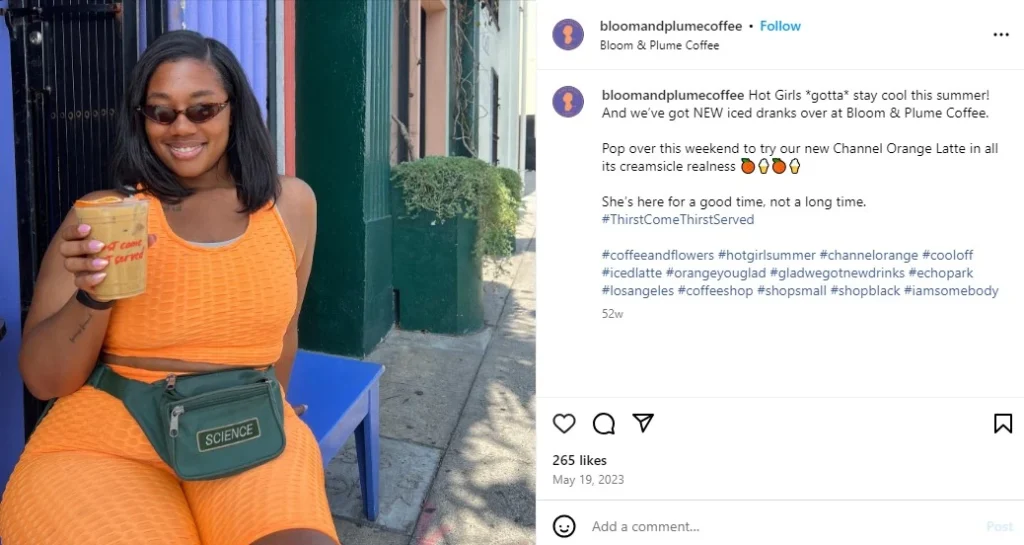 cafe captions for girls