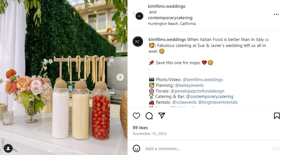 funny catering caption for Instagram