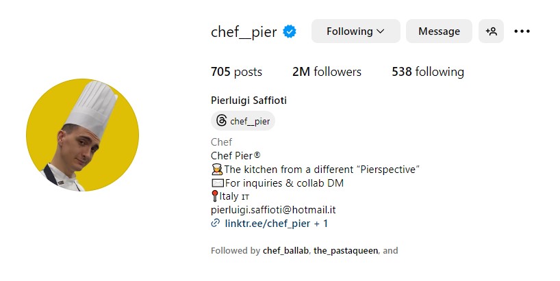creative chef bios