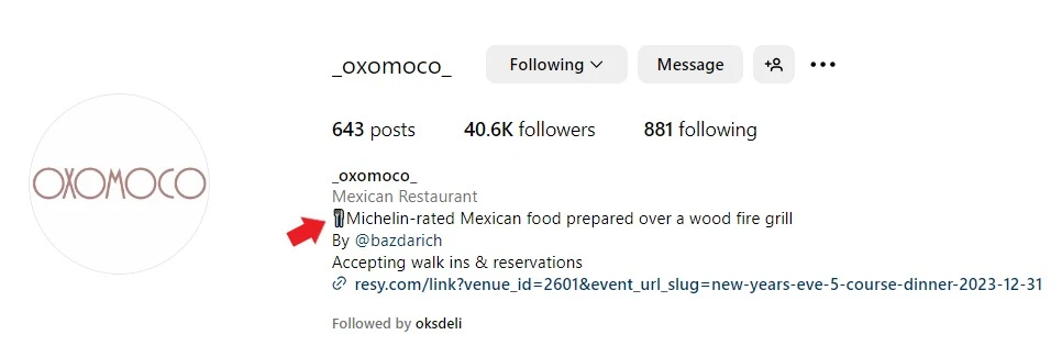 emohis in restaurant bio