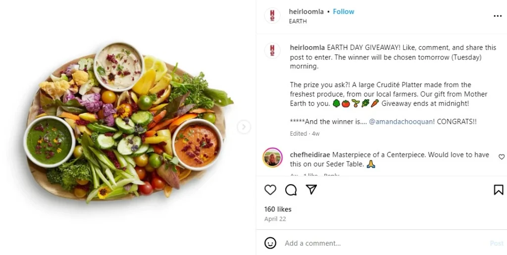 good catering caption for Insta