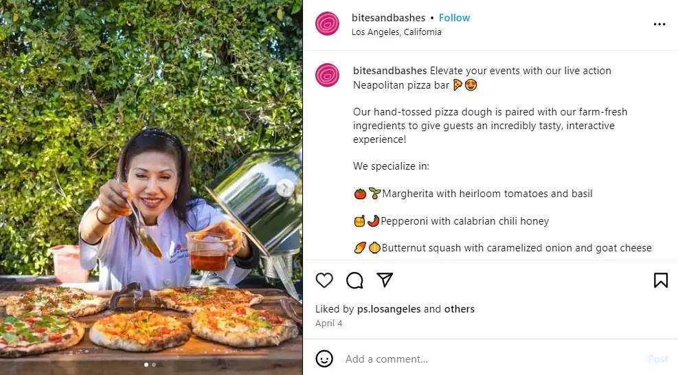 event catering caption Instagram