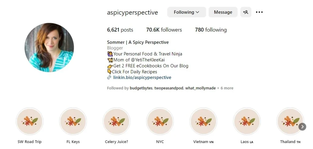 Instagram bio for food page