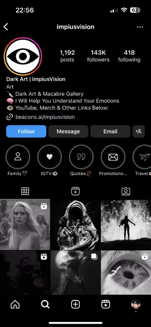 username for art page