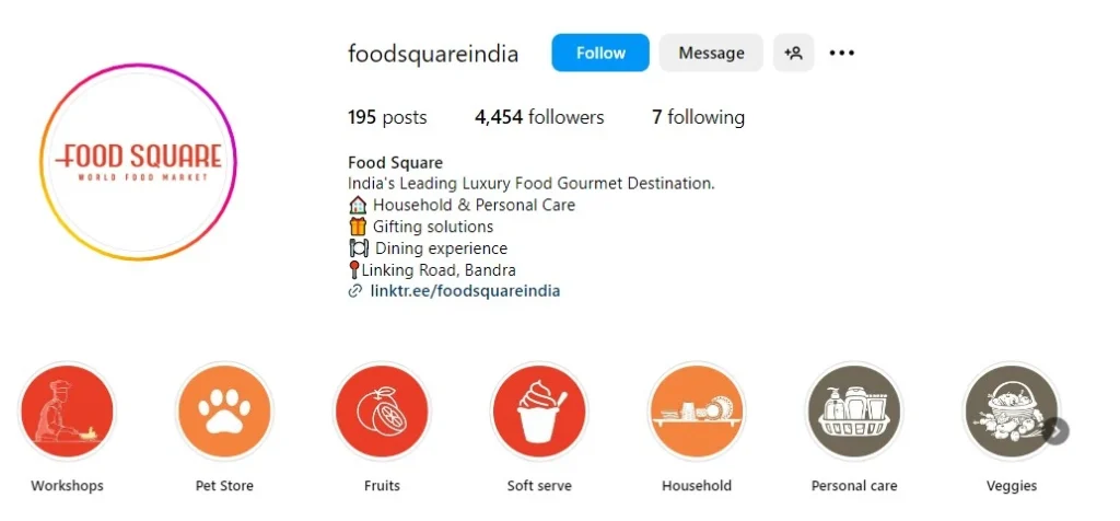 bio exampple for Indian restaurant