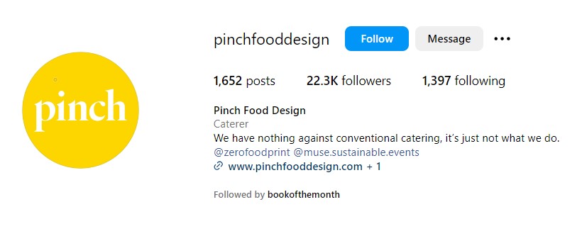 catchy bio for caterings