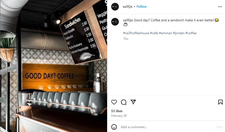 Instagram captions for cafe